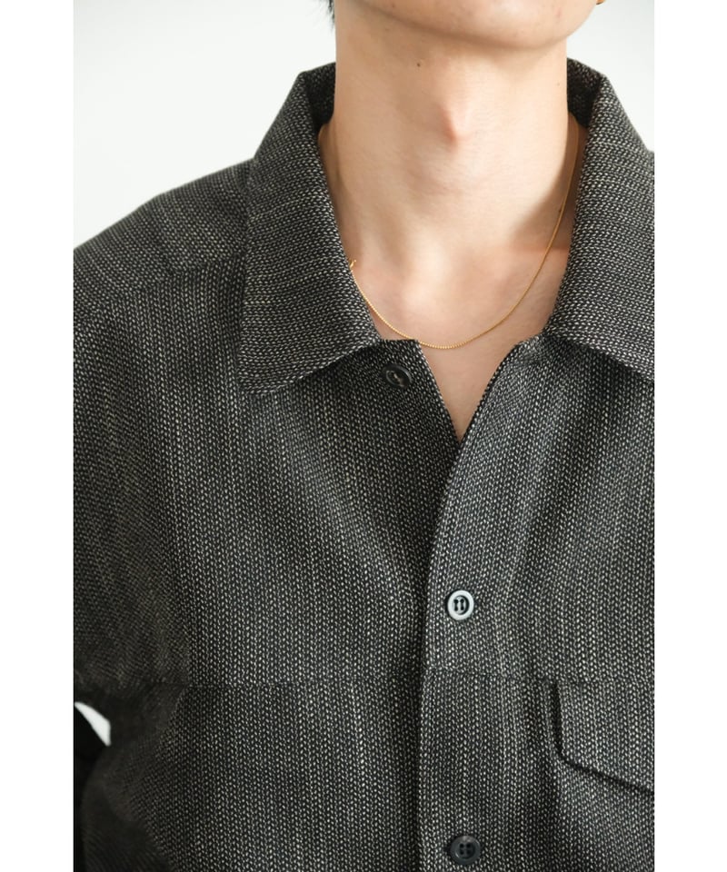 ANCELLM MELANGE WOOL WORK SHIRT BLOUSON | Muste