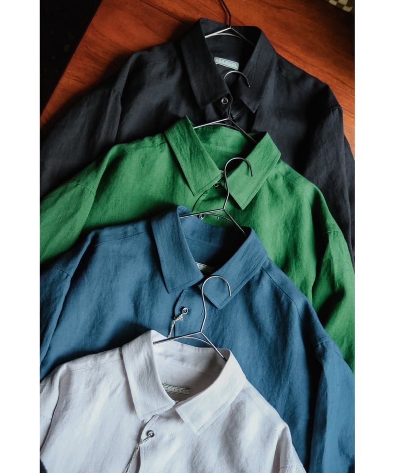 Gorsch Belgium Linen Wide Silhouette Collar Shi