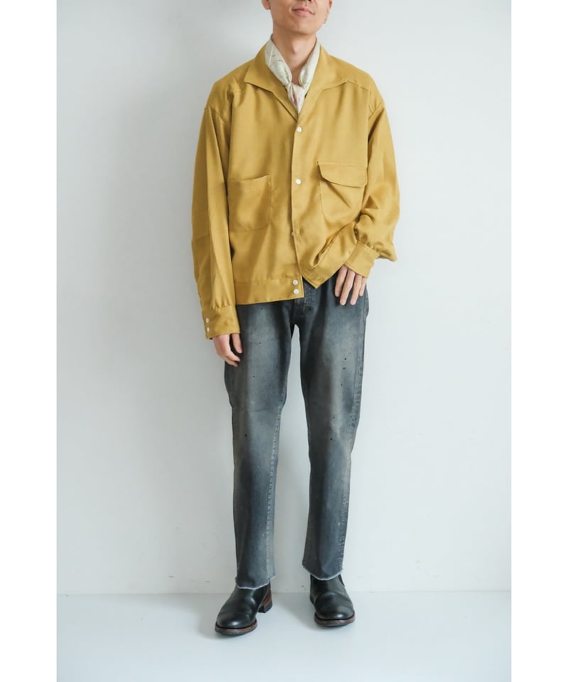 ANCELLM VEGAN SUEDE OPEN COLLAR SHIRT | MusterW