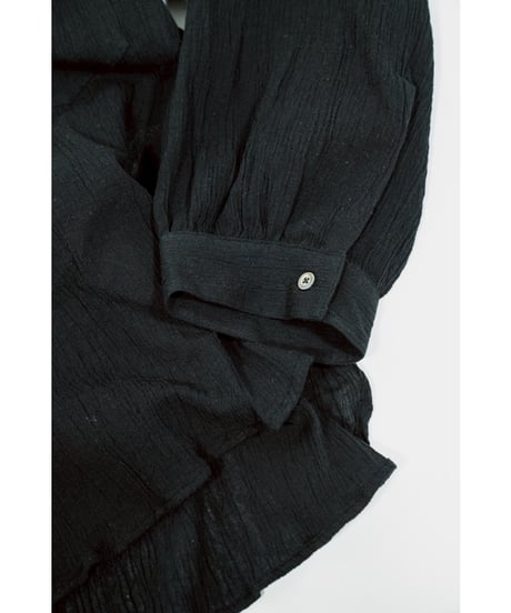 ANCELLM CREPE HALF ZIP SHIRT