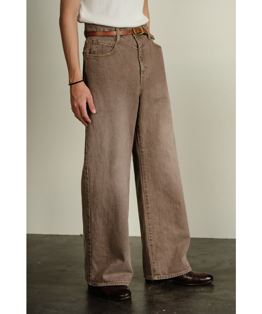 パンツ nakedgauge ROBERTS faded brown nakedgauge(ネイキッドゲージ) 24AW/秋冬 新型ストレートデニムパンツ