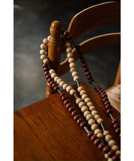 m's braque "Exclusive" VINTAGE WOOD NECK STRAP / NECKLACE