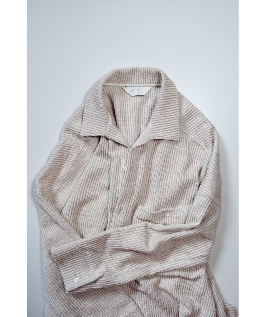 トップス CUT STRIPE SHIRT ANCELLM CUT STRIPE SHIRT(BLACK) – ANCELLM
