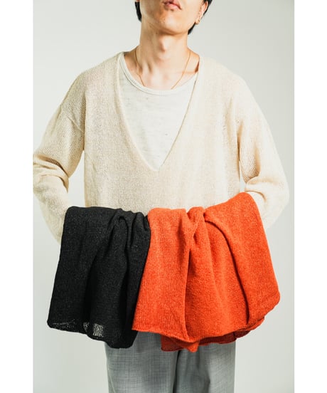 obafer "Exclusive" 和紙 V Neck Pullover