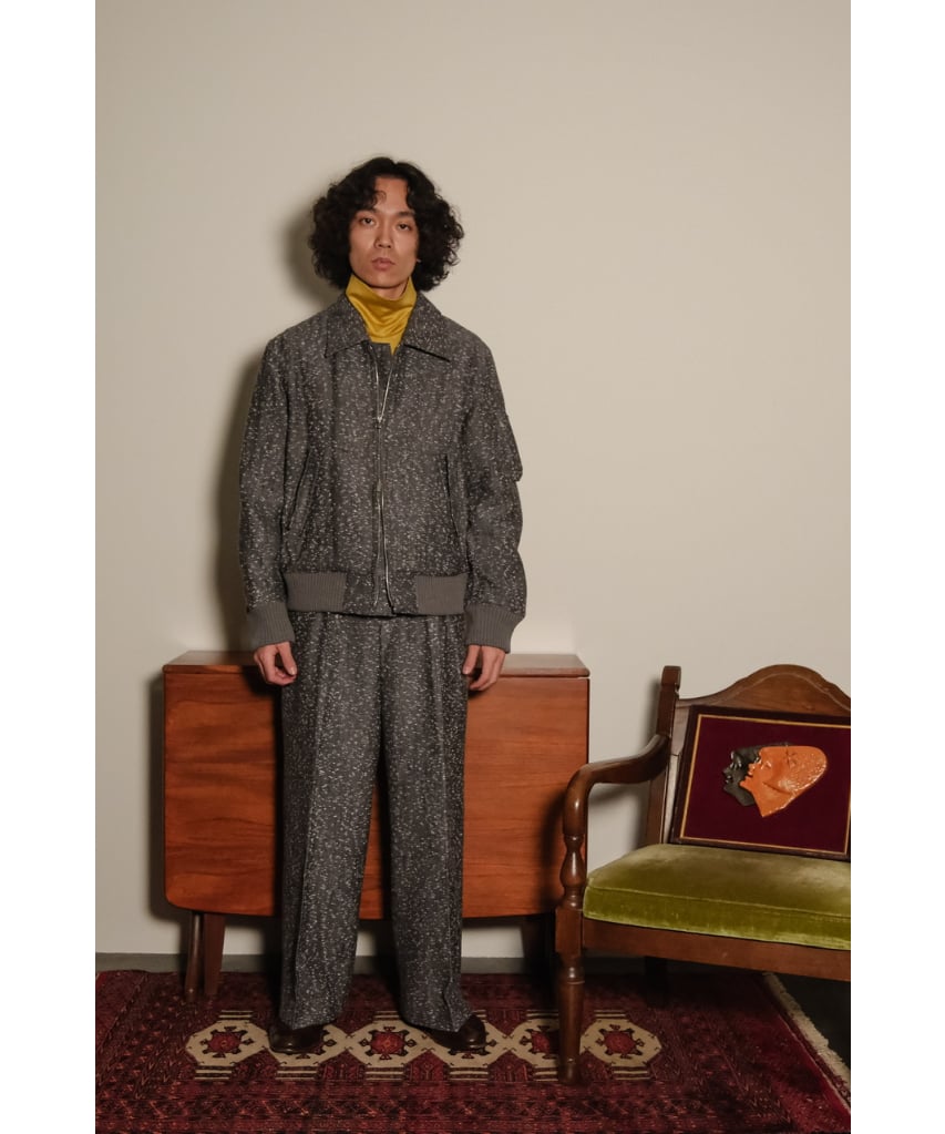 SASAKI SATORU SINGLE-TUCKED WIDE SLACKS | Muste