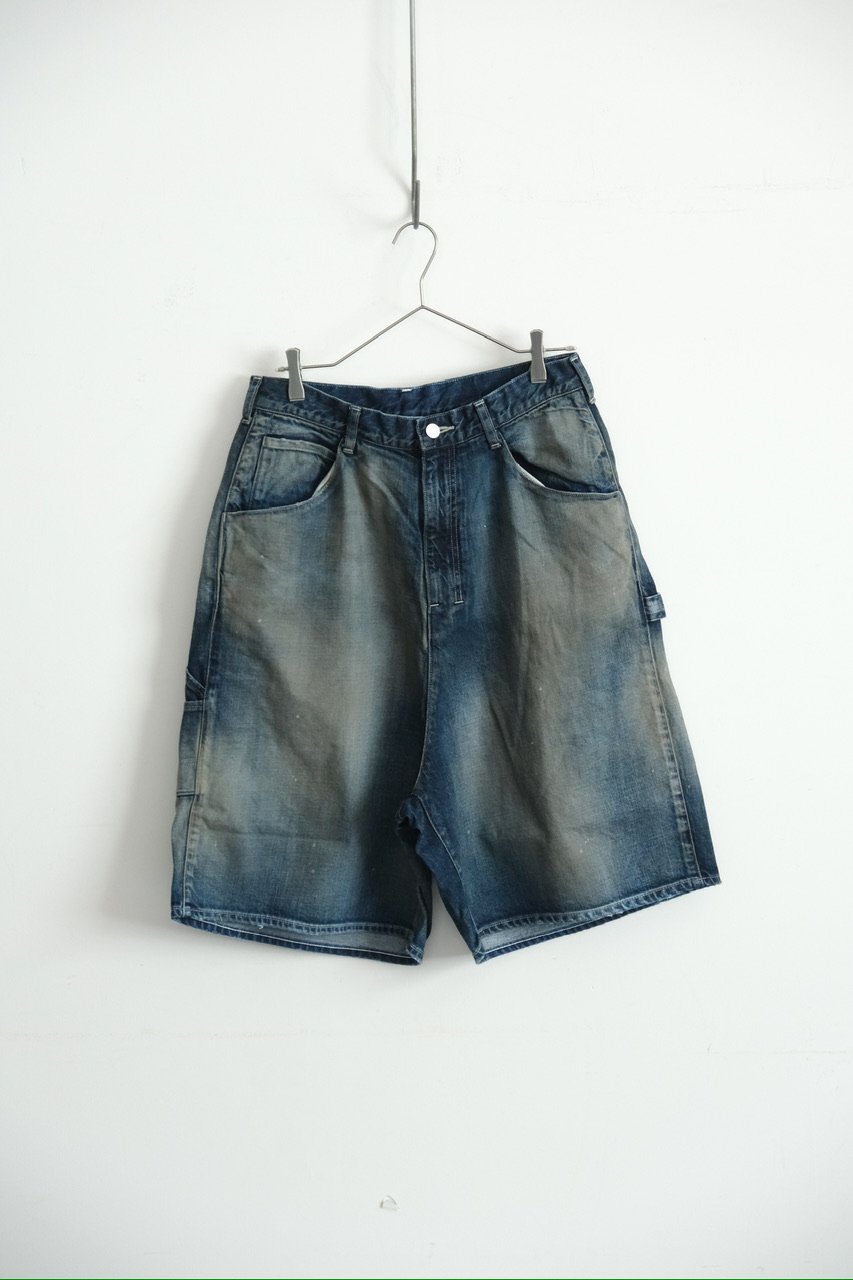 【美品】ANCELLM BOXY DENIM PAINTER SHORTサイズ2 ANCELLM DENIM PAINTER SHORTS | MusterWerk Sud.