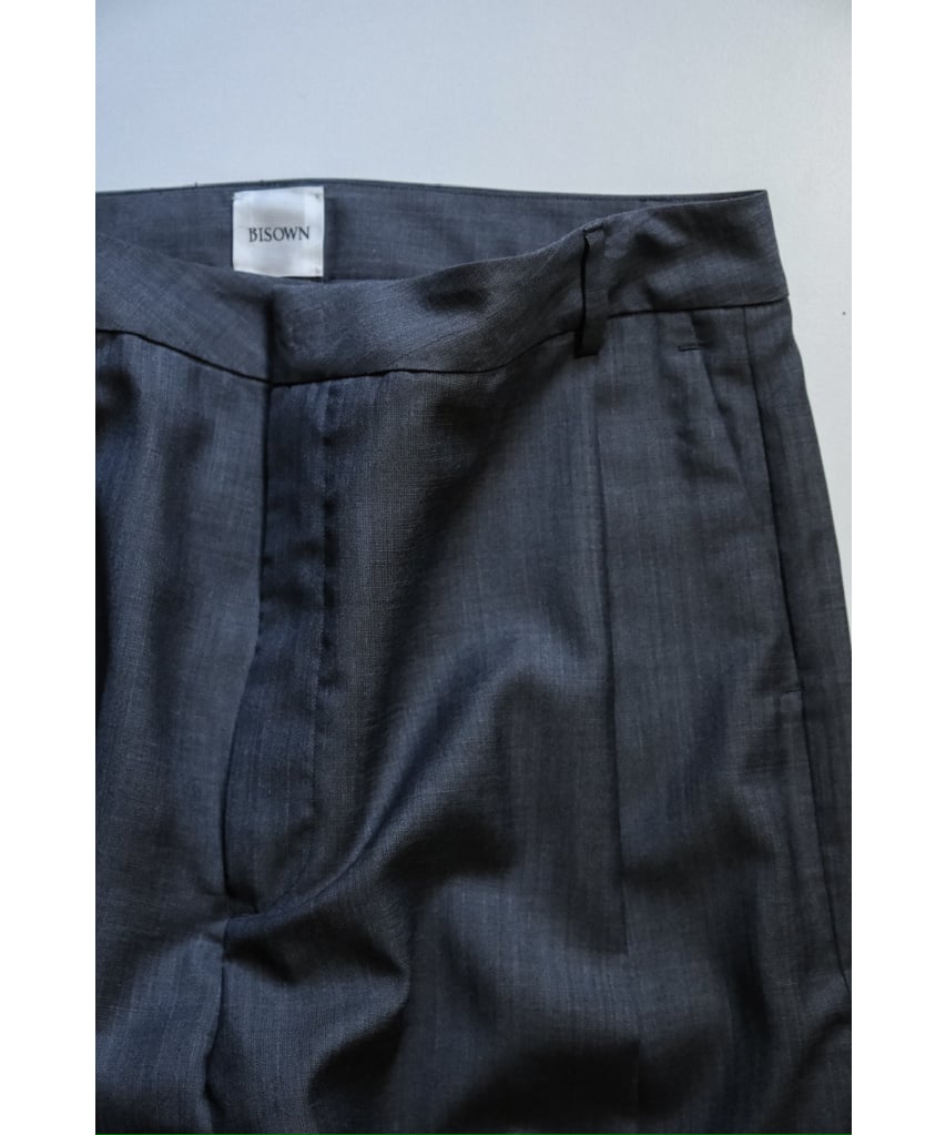 BISOWN SHEER WOOL PLEATSTUCK SLACKS | MusterWer BISOWN SHEER WOOL PLEATSTUCK SLACKS | MusterWer
