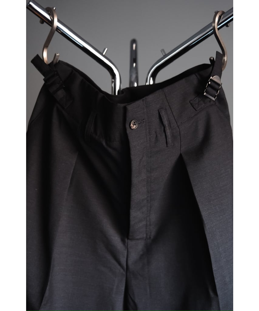 ANCELLM WOOL DAMAGE WIDE SLACKS | MusterWerk Sud.