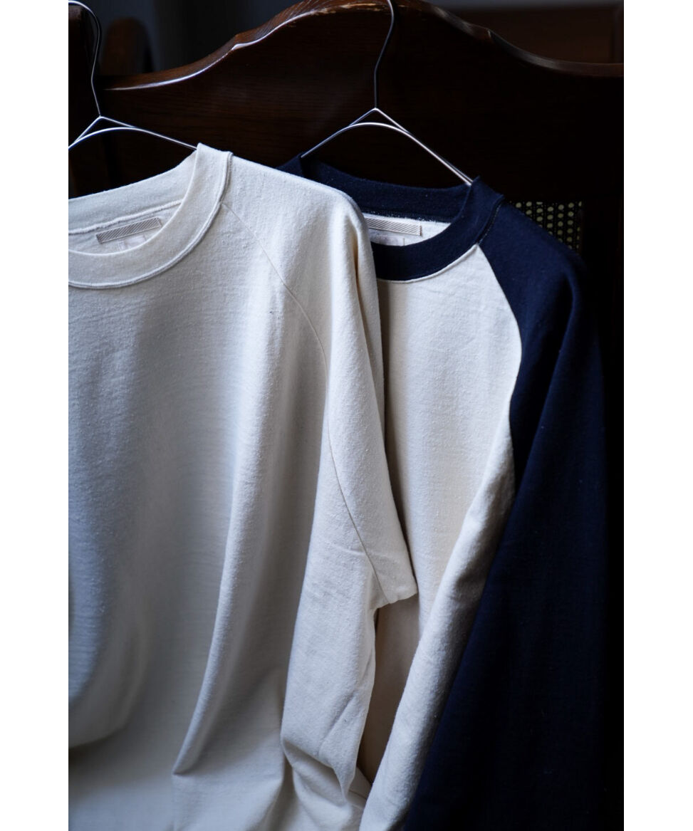 blurhms Co/Silk Nep Baseball Raglan Tee | Muste...