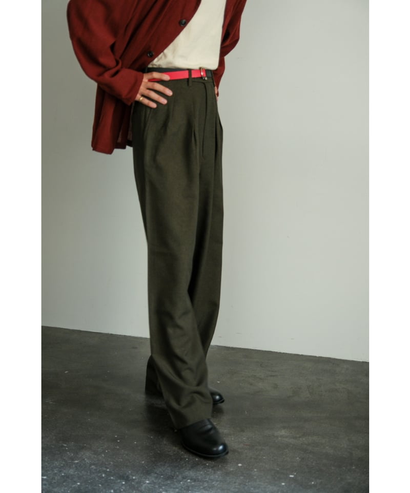 パンツ 25ss m's blaque TUCKED BAGGY PANTS 38 m's braque TUCKED BAGGY PANTS | MusterWerk Sud.