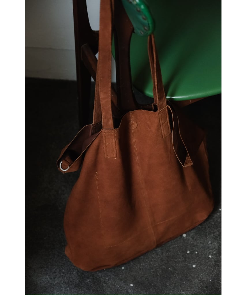 バッグ Morphee 3WAY LARGE TOTE OIL SUEDE BROWN 3WAY LARGE TOTE OIL SUEDE BROWN | FUDGE UP NOTHING