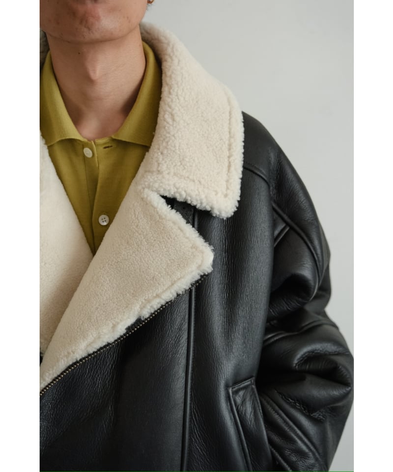 ジャケット・アウター Japanese label double name mouton jacket MOUTON COMBINATION JACKET -BLACK- | IN ONLINE STORE