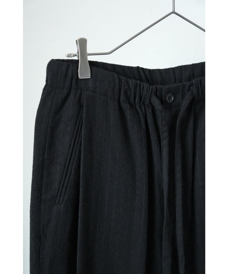 ULTERIOR WASHED WOOL SILK STRIPE DRAWSTRING PAN