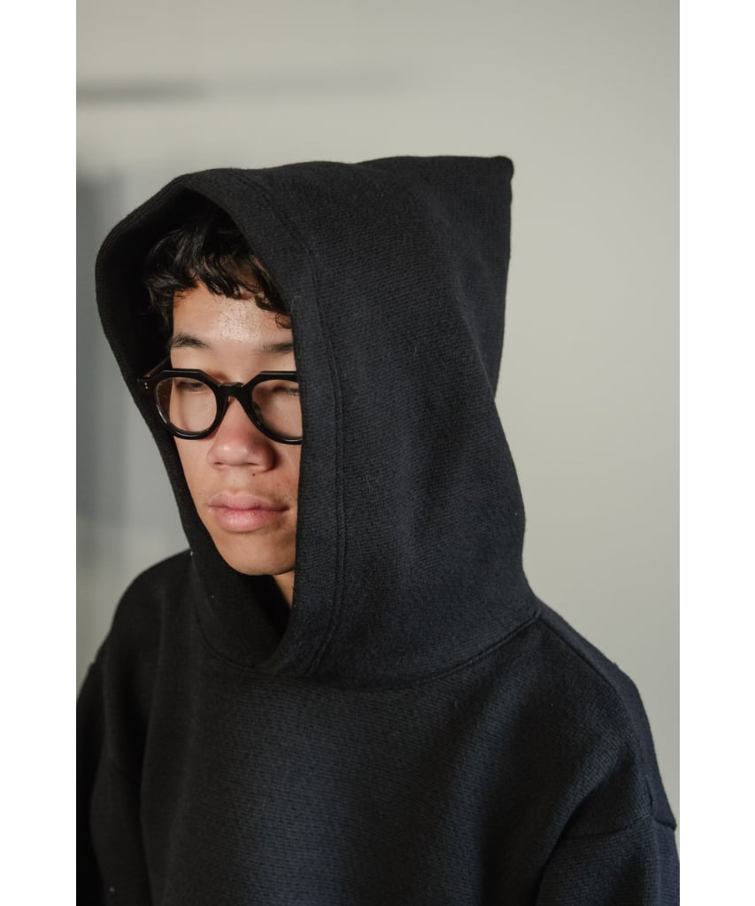 えだまめ　ポステレガント　コットンカシミヤニットフーディ POSTELEGANT Cotton Cashmere Knit Pull-Over Hood