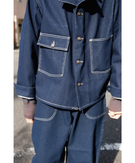 FAUVES "Exclusive" CARPENTER SHORT JACKET - DENIM-