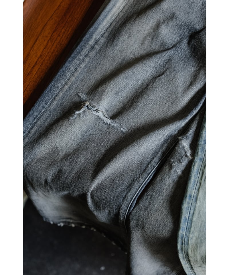 【ANCELLM】DAMAGE DENIM STRAIGHT 5P PANTS ANCELLM P/DAMAGE DENIM STRAIGHT 5P PANTS | Must