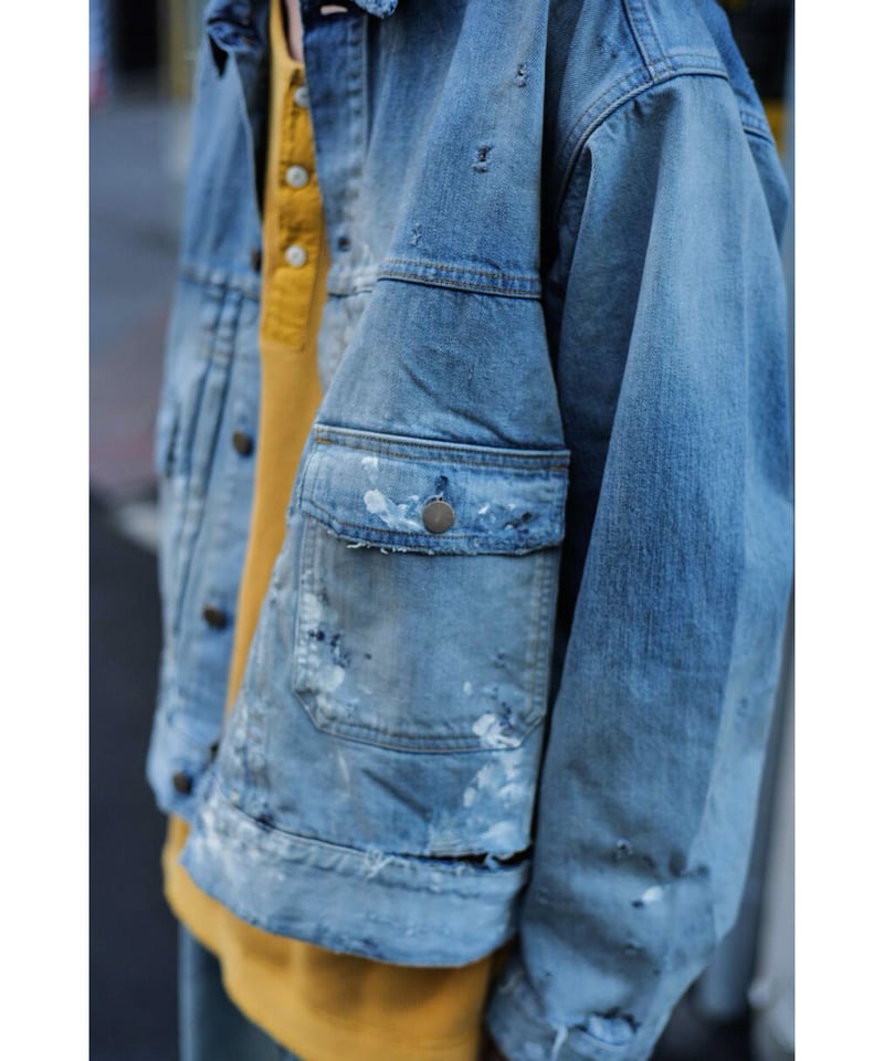 ANCELLM CRASH DENIM JACKET type-2 | MusterWerk ANCELLM CRASH DENIM JACKET type-2 | MusterWerk