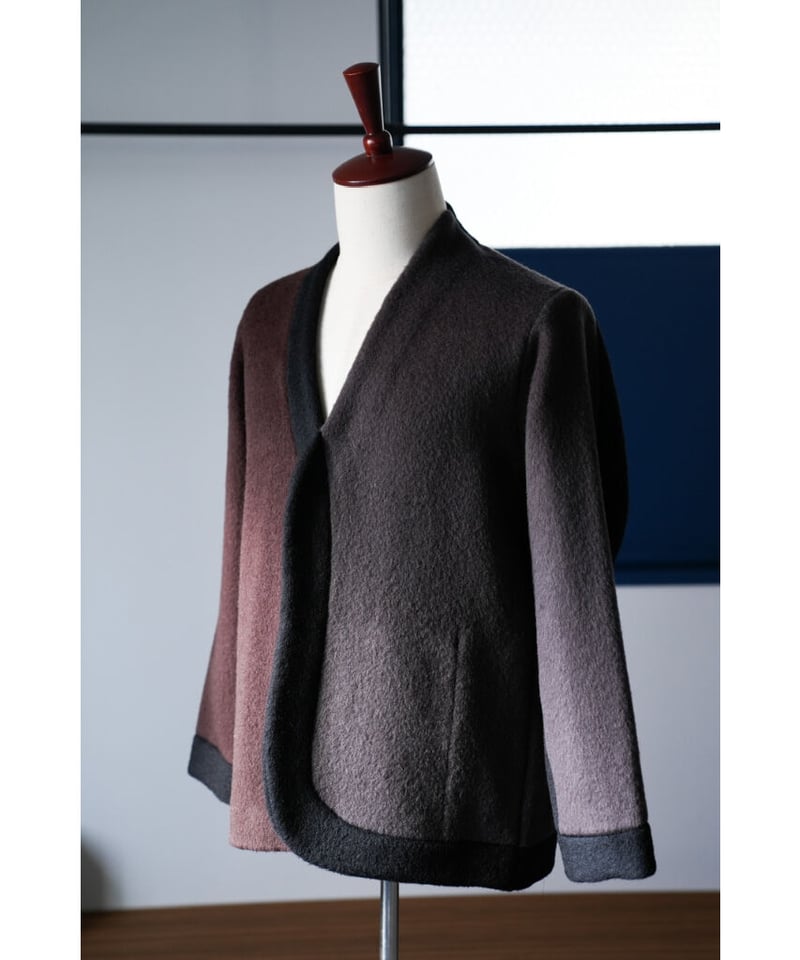 m's braque SOFT SEAM ASSYMETRY NO COLLAR JACKET