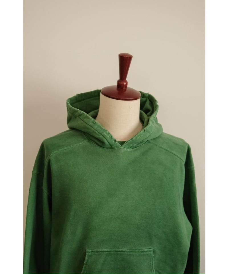 ANCELLM DYED DAMAGE HOODIE | MusterWerk Sud. ANCELLM DYED DAMAGE HOODIE | MusterWerk Sud.