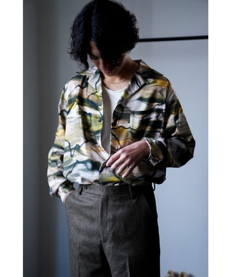 m's braque LONG SLEEVE ALOHA SHIRTS