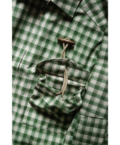 ANCELLM C/R CHECK SHORT ZIPUP SHIRT