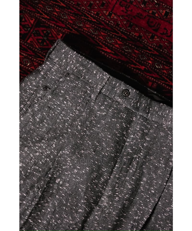 SASAKI SATORU SINGLE-TUCKED WIDE SLACKS | Muste