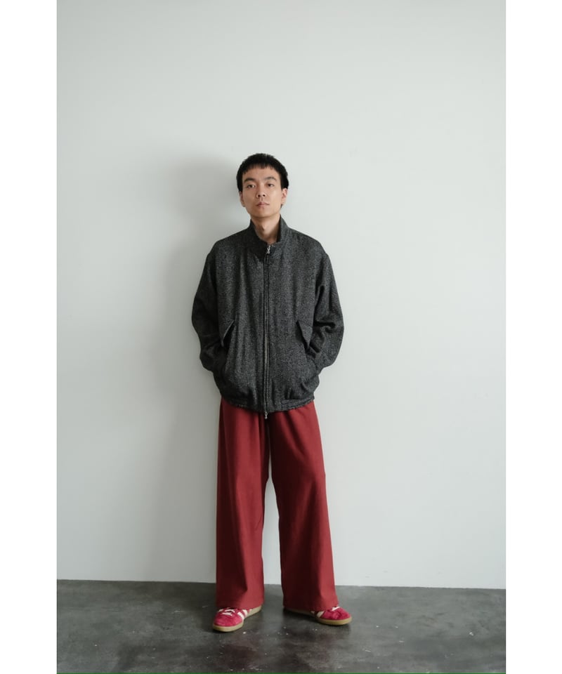 ジャケット・アウター ULTERIOR WASHED WOOL SILK STRIPE 4 ULTERIOR WOOL SILK KERSEY ZIP UP JKT | MusterWe
