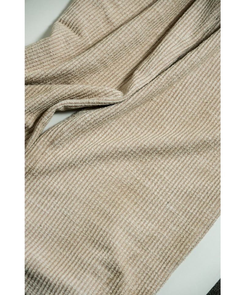 アンセルム CUT STRIPE EASY SLACKS(BEIGE) 1 ANCELLM - CUT STRIPE EASY SLACKS | BEIGE | スラックス | NapsNote