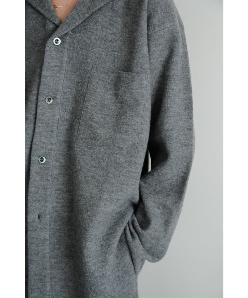 トップス Olde H&Daughter Wool Ds JK Charcoal Olde H&Daughter BOILED WOOL SHIRTS JK | MusterWerk