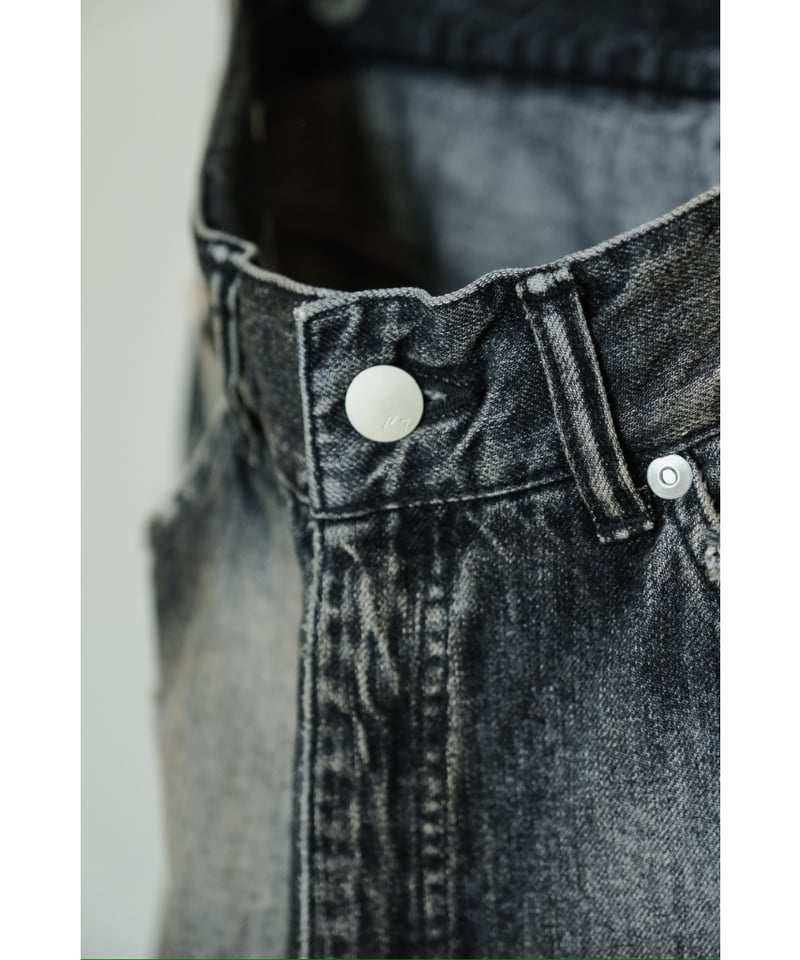 ANCELLM P/DAMAGE DENIM STRAIGHT 5P PANTS | Must ANCELLM P/DAMAGE DENIM STRAIGHT 5P PANTS | Must