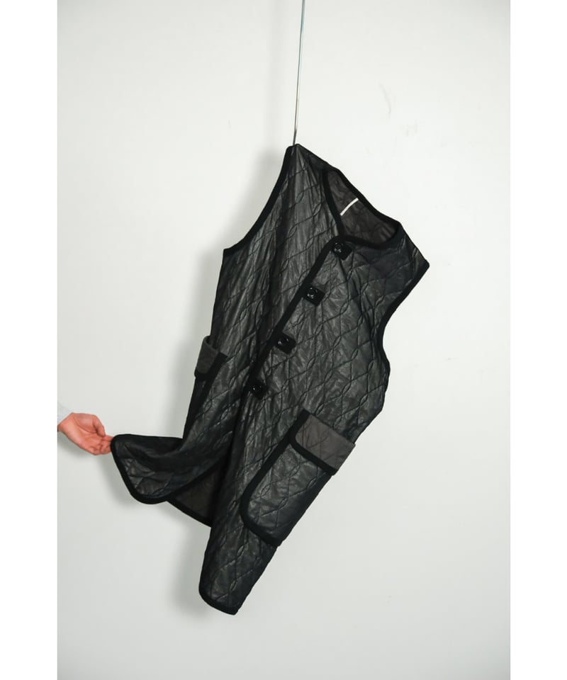 m's braque SILK-LOFT QUILTING CAR LONG VEST | M