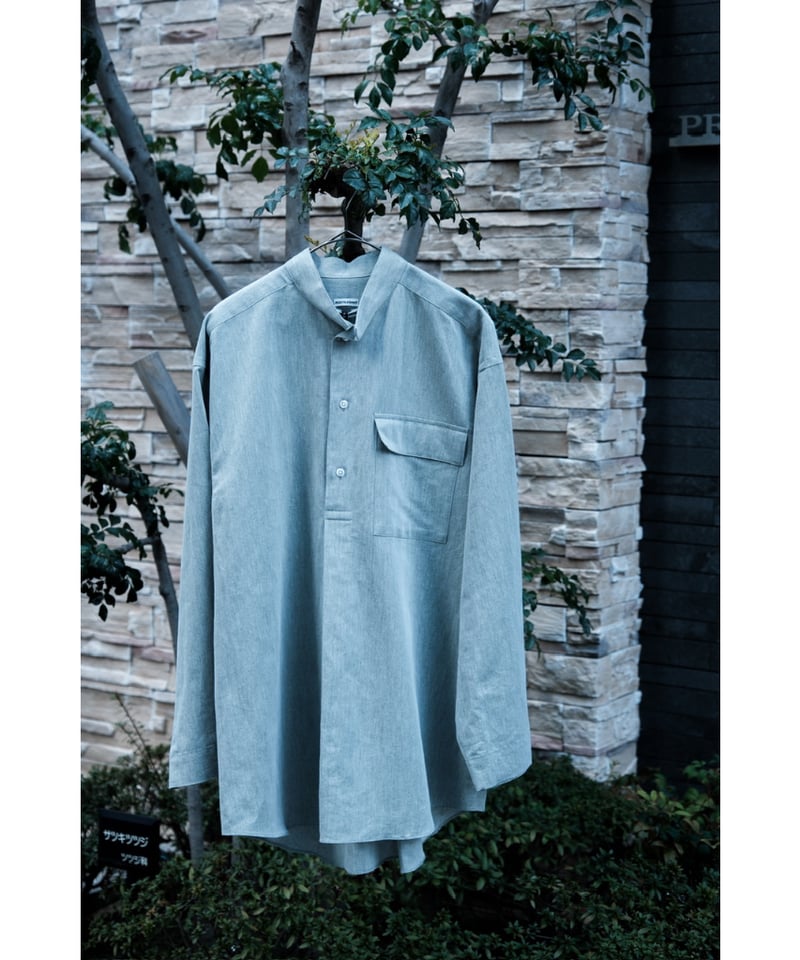 POSTELEGANT Washi Paper Cotton Pull-Over Shirt 