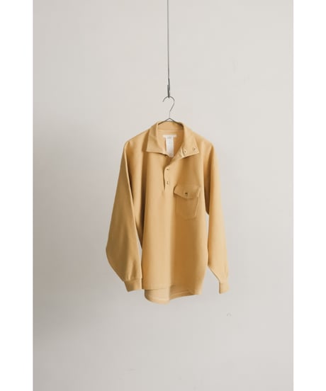YE OLDE & NEW MAN RANDONNEUR MOCK POLO SHIRT (LIGHT CHAMOIS)
