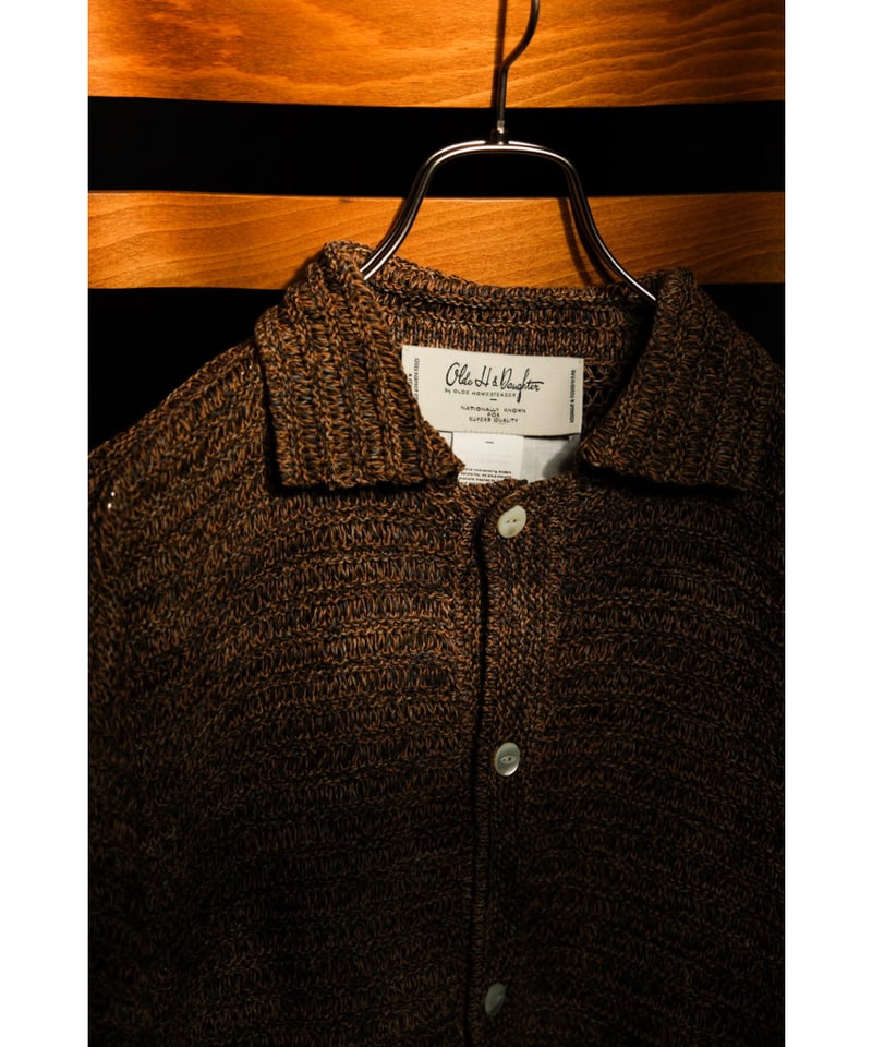 olde h &daughter カーディガン　espresso Olde H & Daughter COTTON WRAP STITCHES CARDIGAN