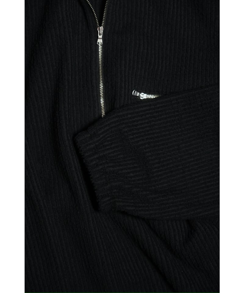 ANCELLM CUT STRIPE HALF ZIP PULL OVER SHIRT | M ANCELLM CUT STRIPE HALF ZIP PULL OVER SHIRT | M