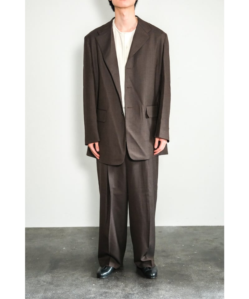 パンツ BISOWN MIDDLEWOOL DEEPTUCK TROUSERS BISOWNビソウン MIDDLEWOOL DEEPTUCK TROUSERS