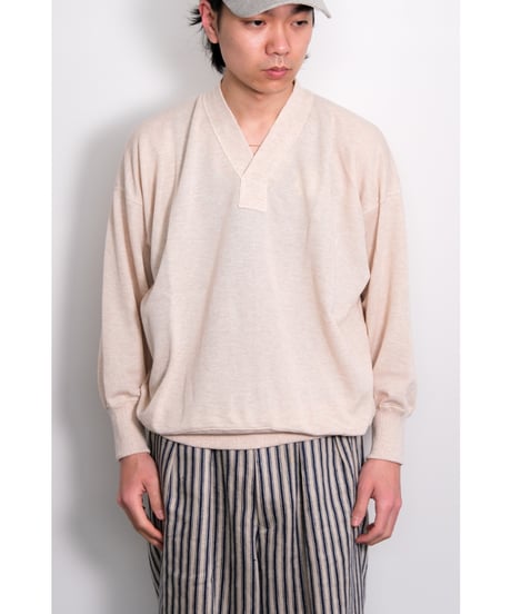 Olde Homesteader "EXTRA COTTON JERSEY" Y Neck Long Sleeve