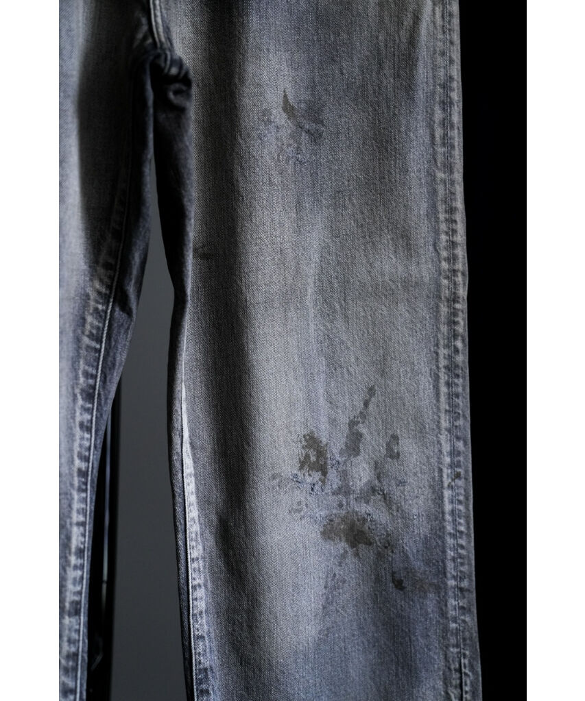 ANCELLM AGING BLACK DENIM STRAIGHT 5P PANTS | M ANCELLM AGING BLACK DENIM STRAIGHT 5P PANTS | M