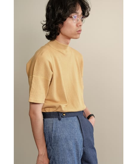Olde Homesteader "EXTRA COTTON RIB" Mock Neck Short Sleeve