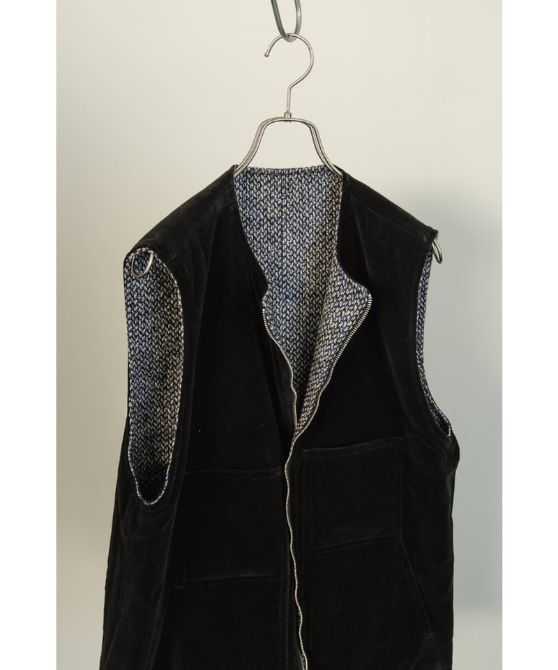 bisown MIX TWEED×VELVETEEN ZIPUP VEST BISOWN MIX TWEED×VELVETEEN ZIPUP VEST | MusterW