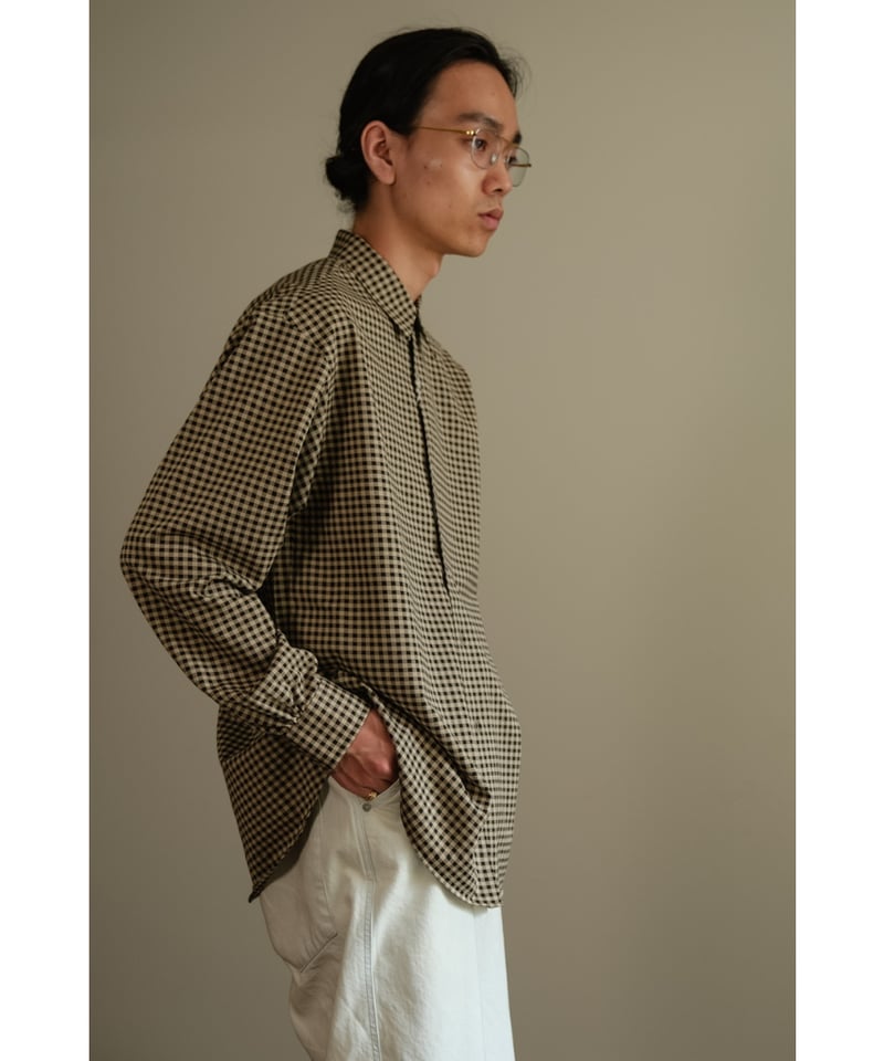KANEMASA ウールチェックシャツ　ギンガム ドレスシャツさながらの細やかなギンガムチェック。でもこれ