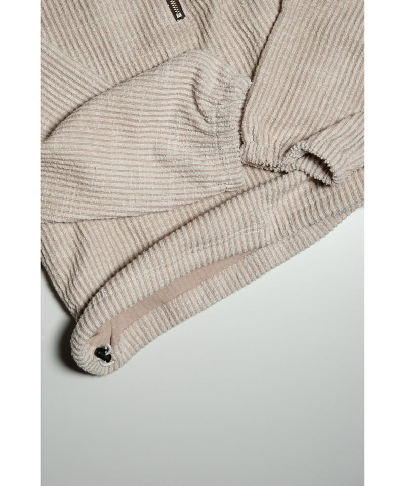 ANCELLM CUT STRIPE HALF ZIP PULL OVER SHIRT | M ANCELLM CUT STRIPE HALF ZIP PULL OVER SHIRT | M