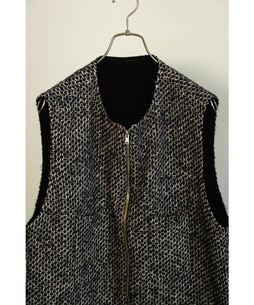 bisown MIX TWEED×VELVETEEN ZIPUP VEST BISOWN MIX TWEED×VELVETEEN ZIPUP VEST | MusterW