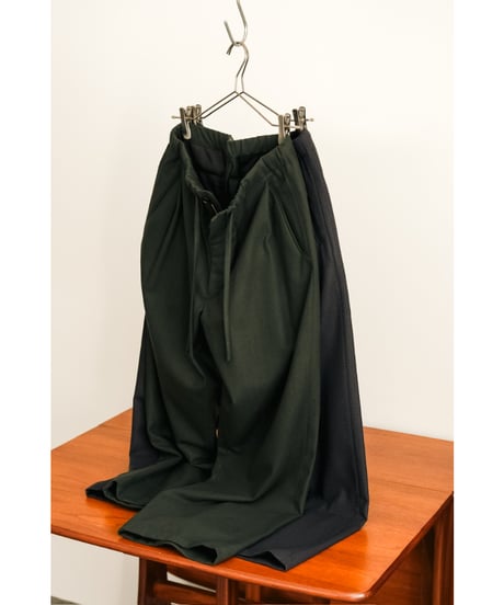 ULTERIOR SUPER FINE WOOL CHECKED DRAWSTRING PANTS