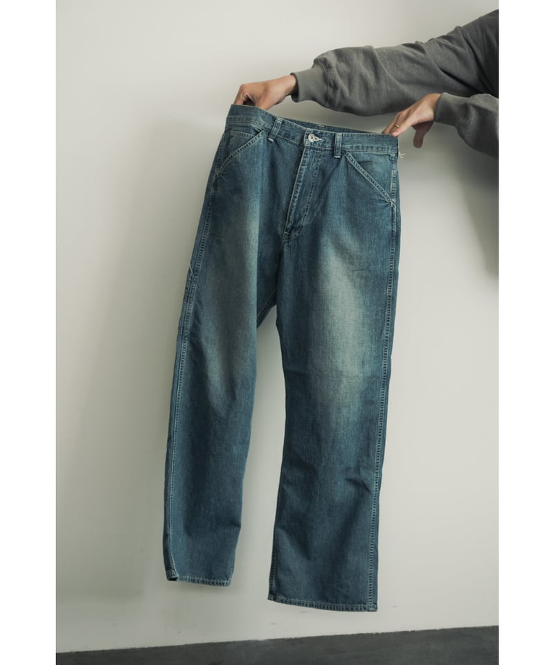 ULTERIOR VINTAGE FADED LIGHT DENIM PAINTER PANT