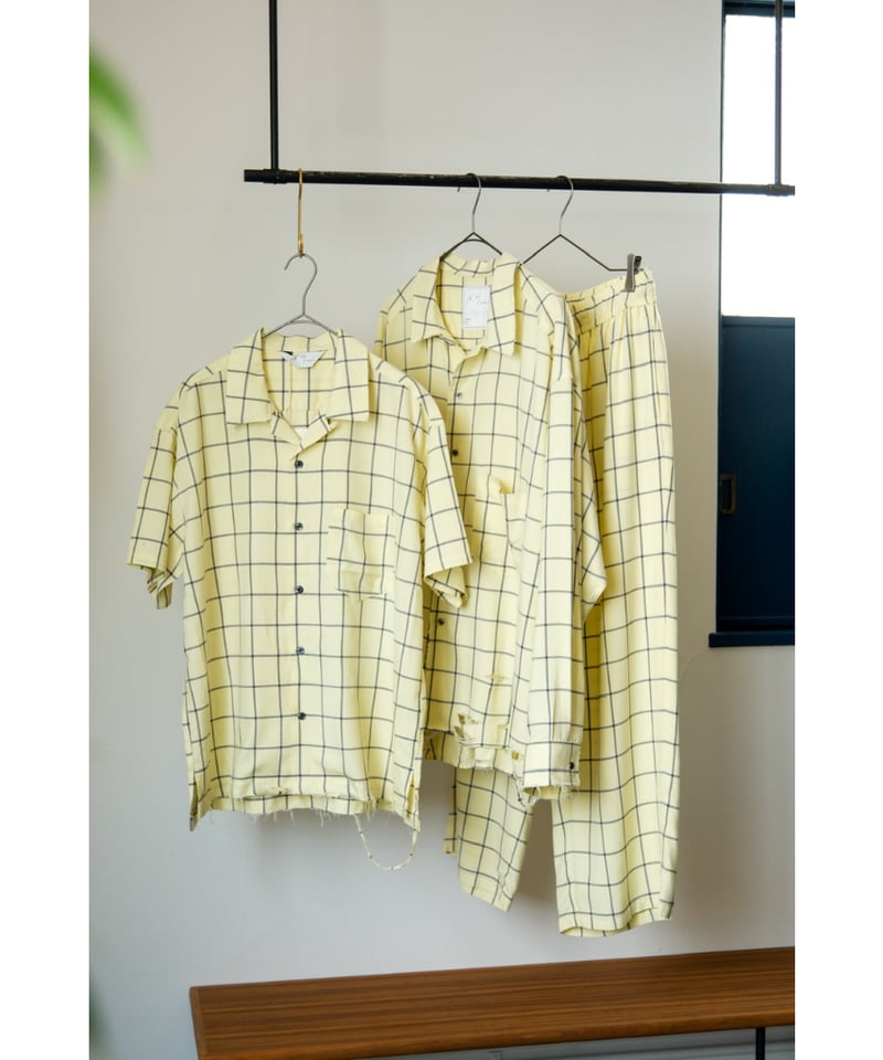 ANCELLM RAYON CHECK OPEN COLLAR SS SHIRT | Must ANCELLM RAYON CHECK OPEN COLLAR SS SHIRT | Must