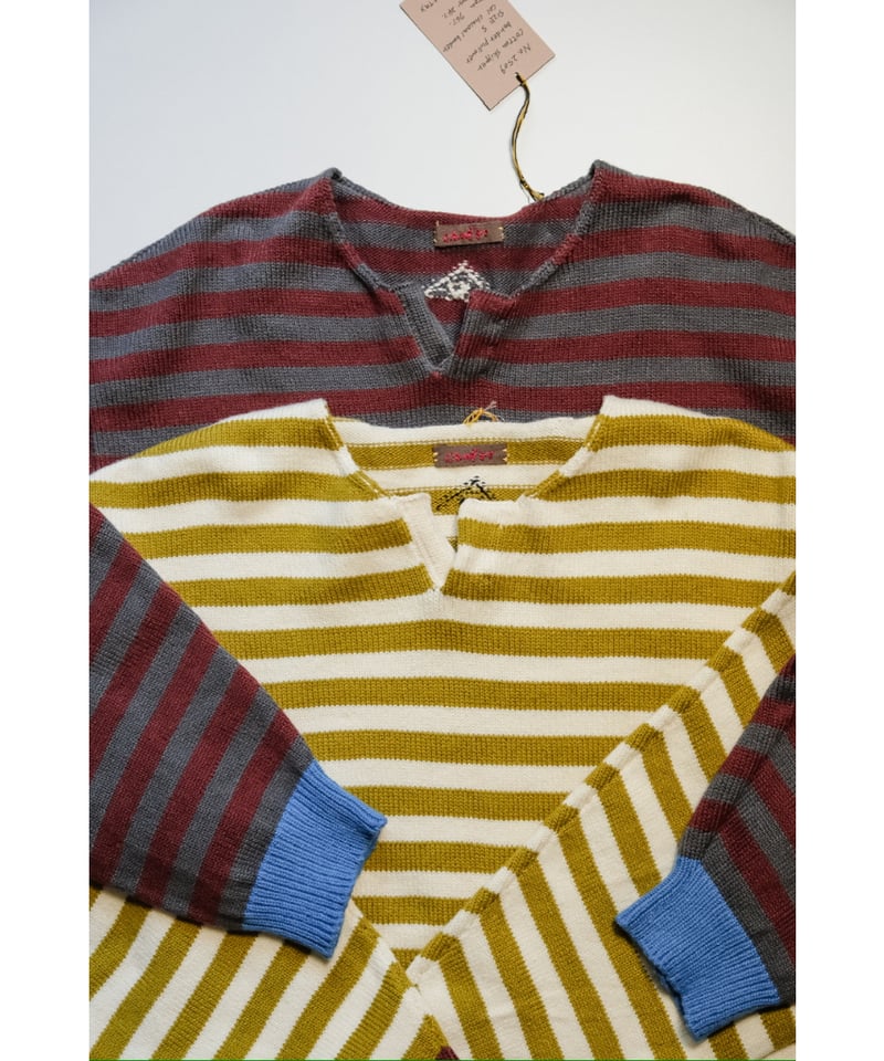 obafer cotton skipper border pullover | MusterW