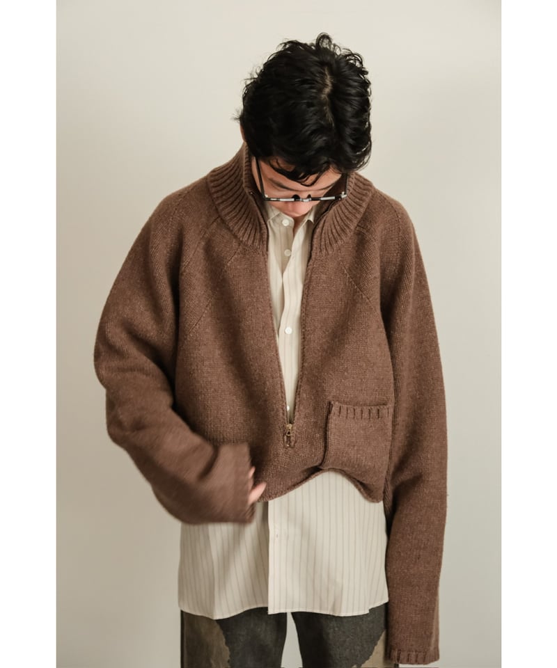 トップス ANCELLM 25AW SKIPPER KNIT size 2 brown トップス ANCELLM