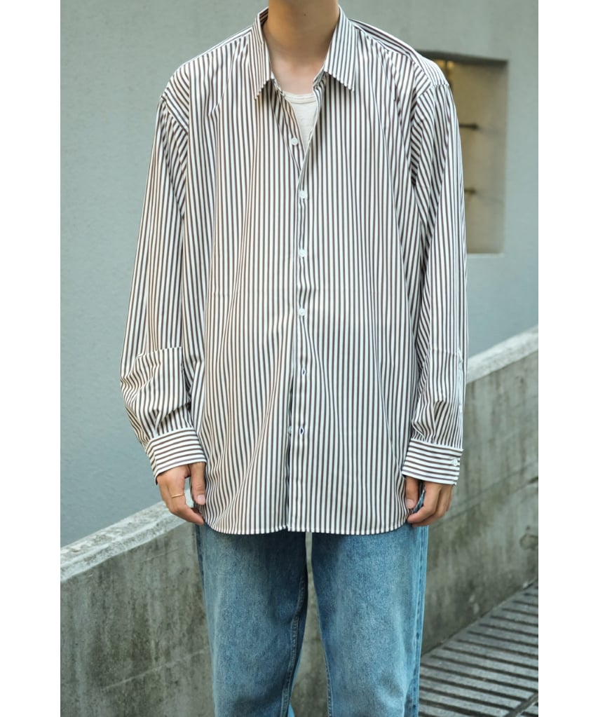 トップス KANEMASA PHIL Atmosphere Stripe Shirt KANEMASA PHIL / 46G Atmosphere Stripe L/S Shirt – Tree and