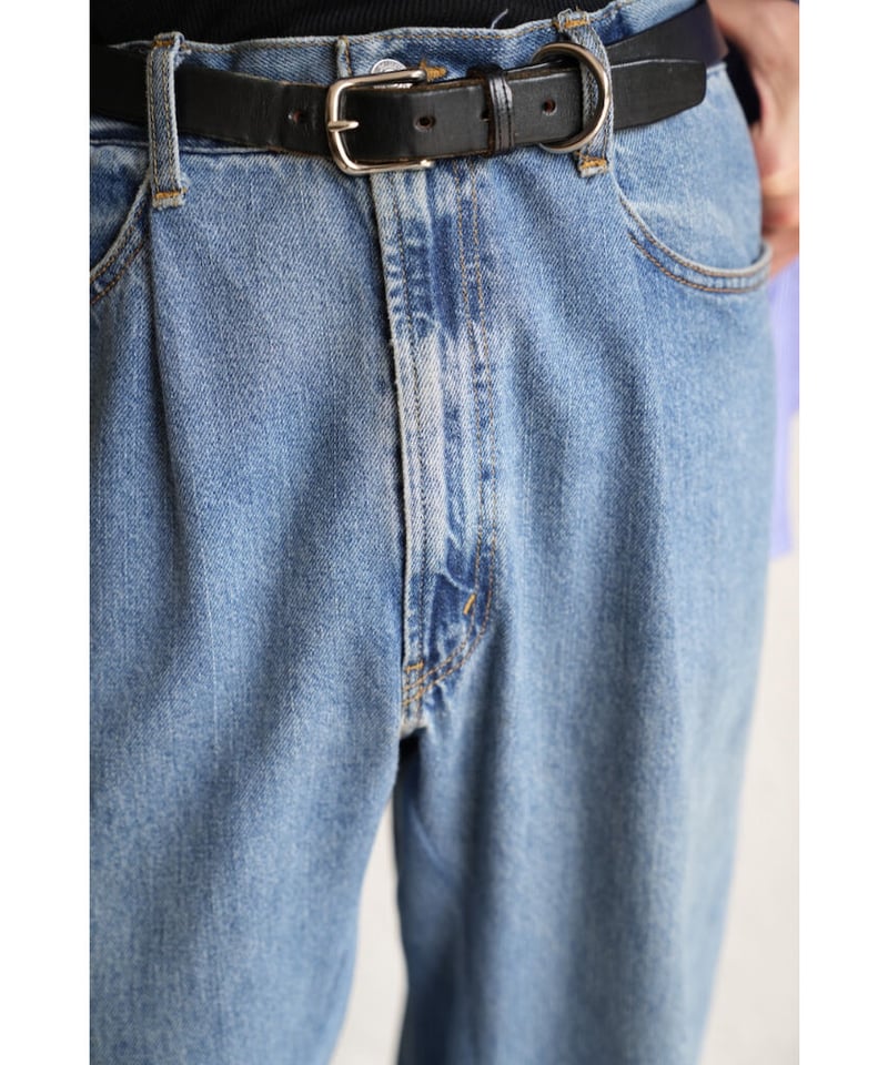 SEEALL RECONSTRUCTED BELTED BUGGY JEANS | Muste